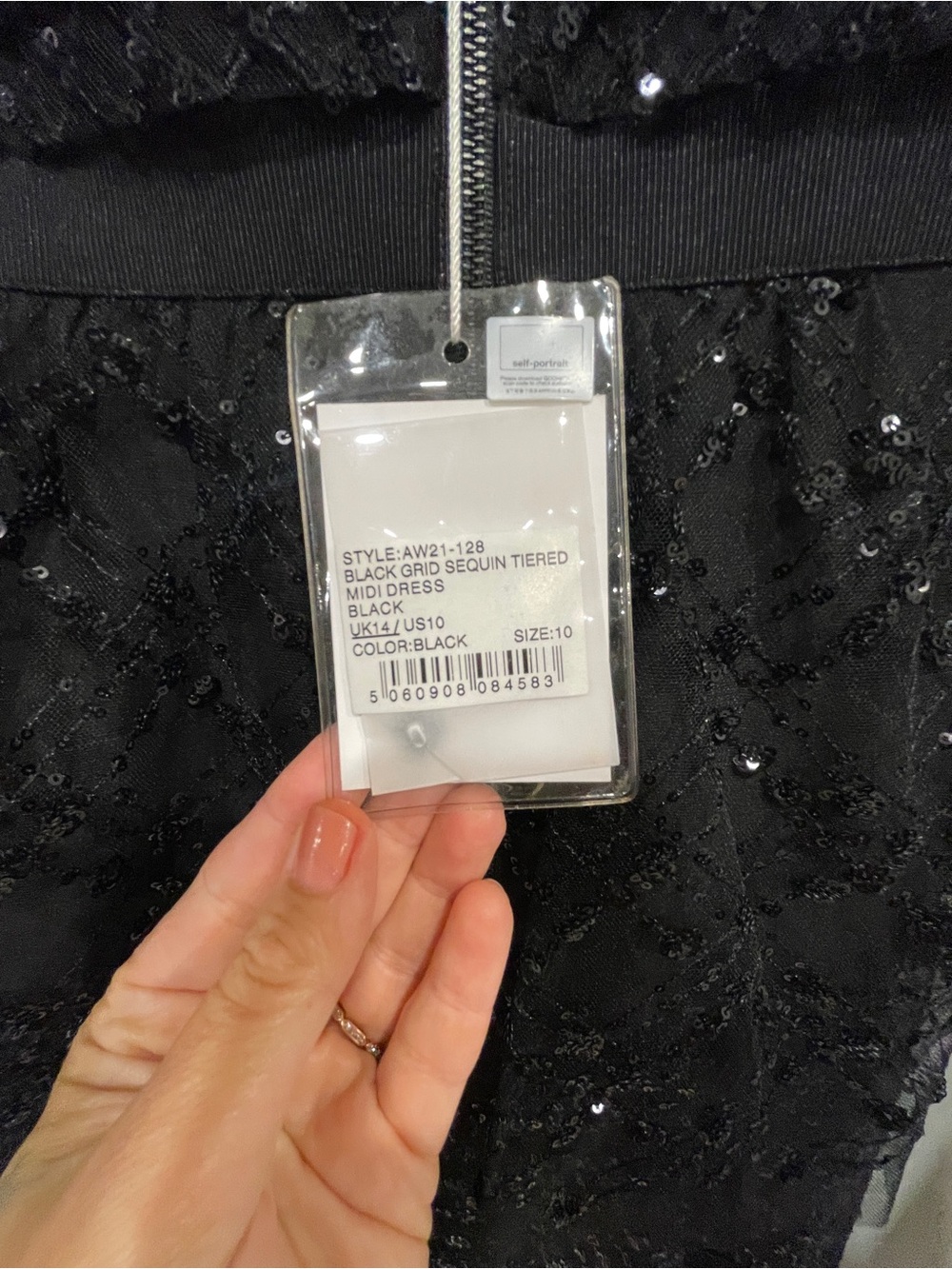 NWT Self Portrait Sequin Gown, 10 - Picture 5 of 5